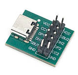 Тестовий роз'єм USB 3.1 Type C 12 пін на платі — гніздо мама, фото 3