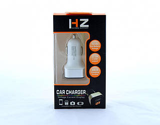 Адаптер CAR (АВТОМОБІЛЬНИЙ) 2 USB HC1/9001 з відображенням напруги