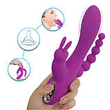 Вібратор Jack Rabbit 3 in 1 USB, фото 4