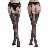 Панчохи чорні з візерунком STYLE 7, фото 2