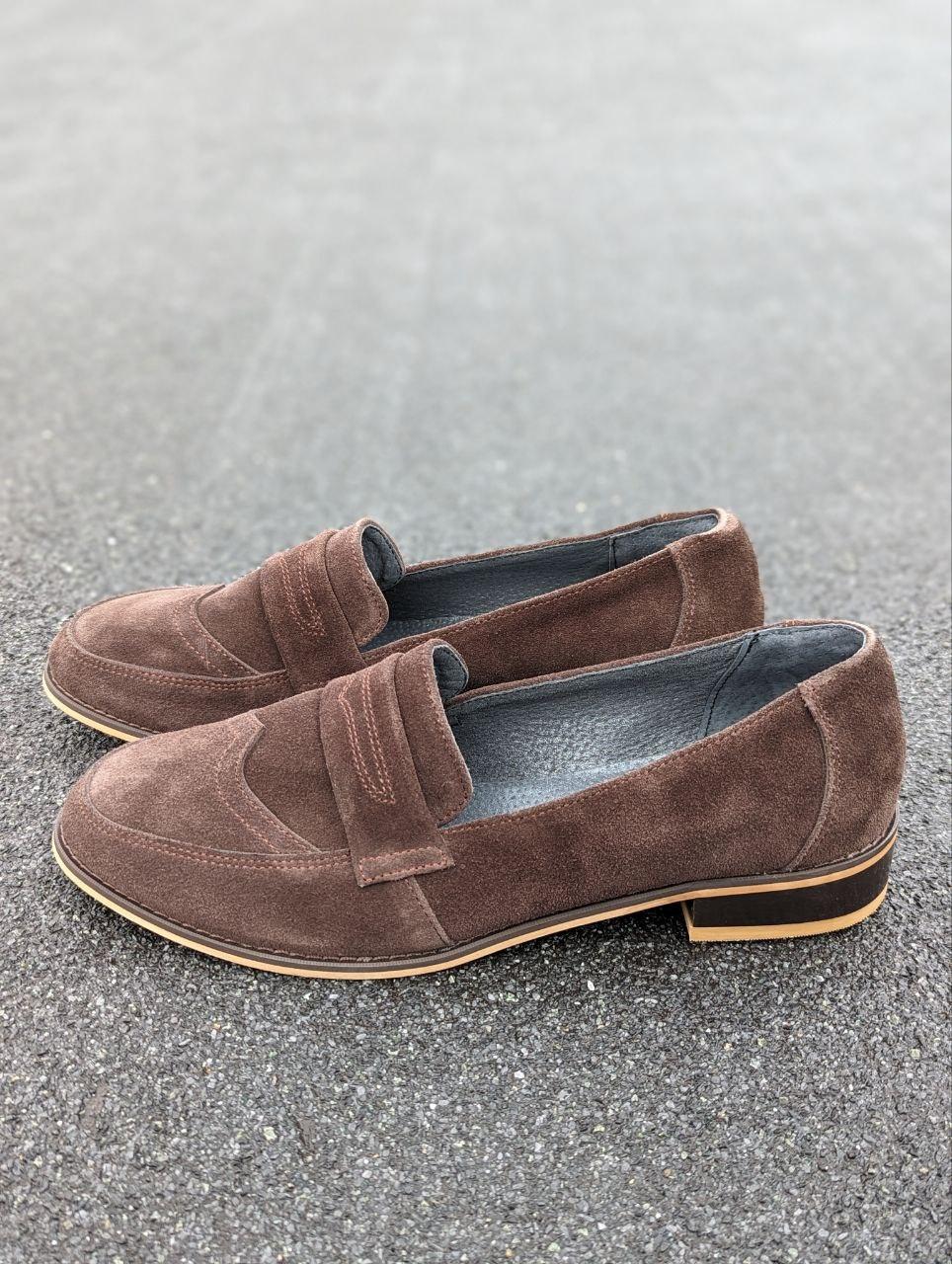 STTOPA Розміри 36-44. Туфлі лофери великих розмірів шкіряні. 178-4244 Коричневі, фото 1