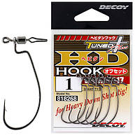 Крючок Decoy Worm117 HD Hook Offset 02, 5 шт/уп