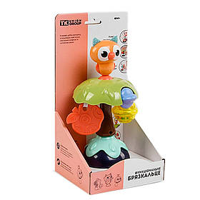 Брязкальце Розумна сова, погремушка, тріскачка, намистини, на присосці, в кор., 8*8*20см (ТК 3150)
