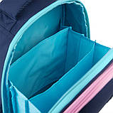 Рюкзак GoPack Education напівкаркасний Love wins! 38x28x13 см 15 л синій (130-145см), фото 7