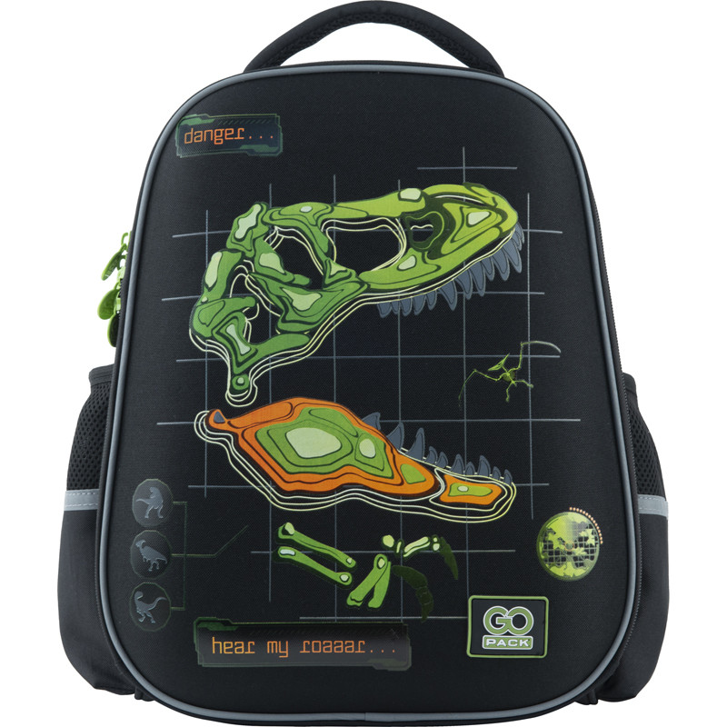 Рюкзак GoPack Education напівкаркасний Dino 38x28x13 см 15 л чорний (GO23-165M-4)