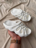 Жіночі білі шльопанці Adidas Yeezy 450 Ophani Slide Люкс