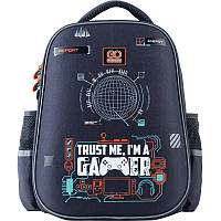 Рюкзак GoPack Education напівкаркасний Gamer 38x28x13 см 15 л темно-сірий (GO23-165M-5)