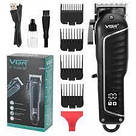 Машинка для стриження волосся електрична акумуляторна з дисплеєм V-683 4 Насадки, фото 4