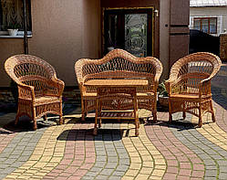Плетений набір меблів з лози. Арт:25076