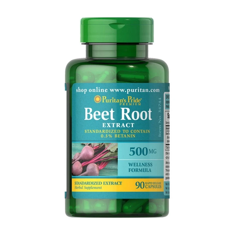 Екстракт кореня буряка Puritan's Pride Beet Root Extract 500 mg 90 caps
