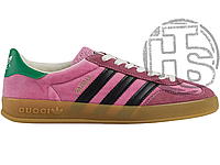 Женские кроссовки Adidas x Gucci Gazelle Pink HQ7084