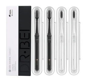 Набір зубних щіток Dr.Bei Pasteur Toothbrush Bamboo Clean Edition 4 шт.