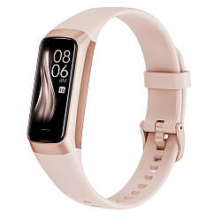 Смарт-годинник, фітнес-браслет Bakeey C60 pink (тонометр, пульсоксиметр, температура тіла) Amoled екран