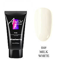 Полігель (акригель) для нарощування нігтів AcrylGel Professional No04 MILK WHITE 30 мл