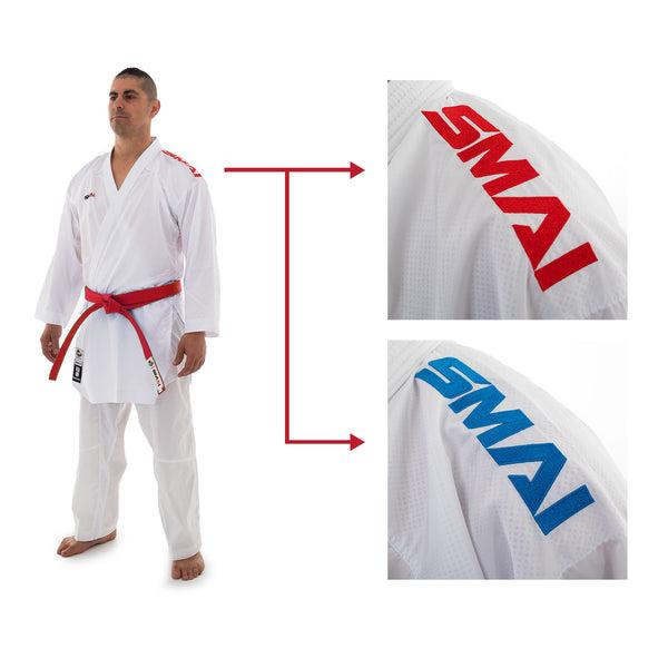 Кімоно для карате SMAI WKF Inazuma 6 oz Premium Kumite Gi Pack 2-в-1 (U-INAZPACK) Red/Blue 150, фото 1