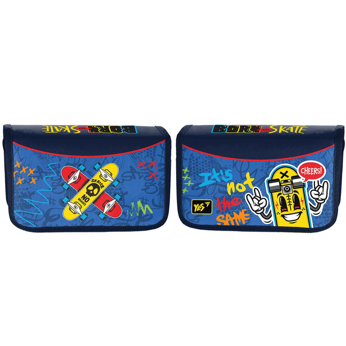 Пенал твердий YES одинарний без клапана HP-02 Skate