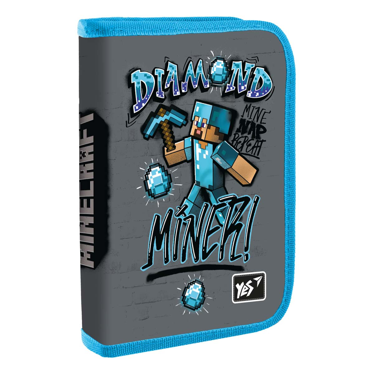 Пенал твердий YES одинарний без клапана HP-02 Minecraft