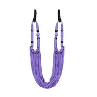 Тканевый гамак-резинка для аэрйоги Air Yoga Rope фиолетовый и