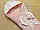 Нарядний красивий оснній конверт плед на виписку новонароджених з пологового будинку на весна з бантом 7006 Рожевий, фото 2