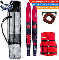 Водні лижі Jobe Allegre 67" Combo Waterskis Package Red КОМПЛЕКТ водні лижі для катання за катером 208822003