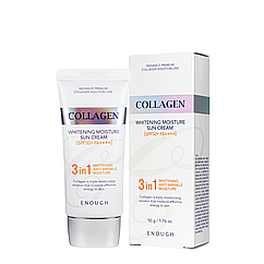 Сонцезахисний крем для обличчя SPF50+ PA++++ Enough Collagen 3in1