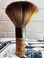 Щітка перукарська для змітання волосся на дерев'яній основі (6671)