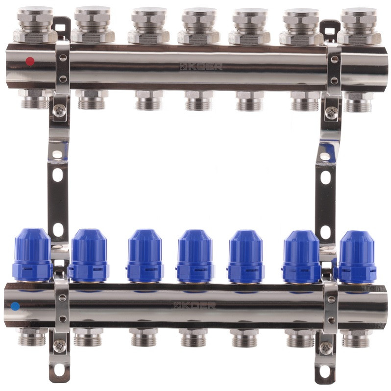 Колектор для променевої розводки радіаторів опалення KOER 1"x7