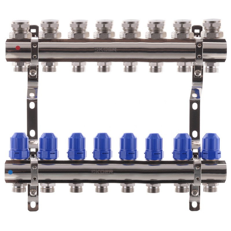 Колектор для променевої розводки радіаторів опалення KOER 1"x8