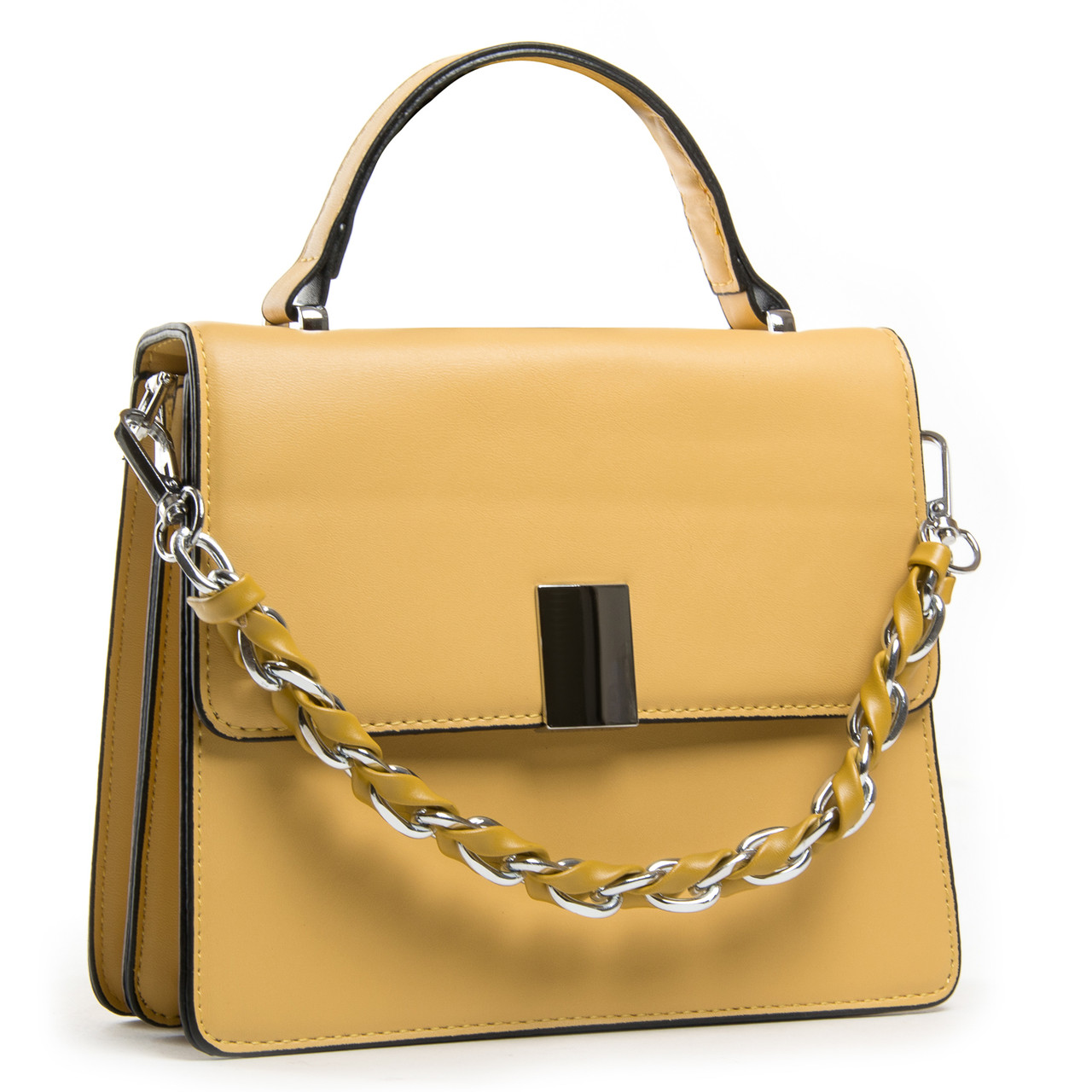 Жіноча маленька сумочка з ланцюжком FASHION 04-02 16928 yellow