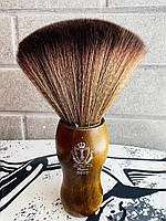 Щітка перукарська для змітання волосся на дерев'яній основі (6699)