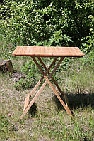 Раскладной деревянный столик со стульями 4 шт для пикника (72х72) Комплект садовой складной мебели