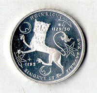 Германия 10 марок, 1995 800 лет со дня смерти Генриха Льва серебро 15.5 гр. №1387