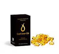 Домішка дієтична "Айсландік Преміум Біоактив" Cod Liver Oil 500 mg 80 шт.