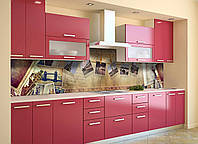 60х200 см Фартук виниловый, фартуки стеновые панели для кухни, декоративная самоклеющаяся пленка, защитная