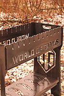 Мангал розбірний високий з індивідуальним гравіюванням- на подарунок