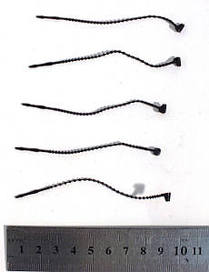 Пластиковий тримач-затяжка для бирок (хомут)  3" (7,6 см.) 1000 штук. ЧЕРНАЯ