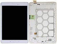Дисплей модуль тачскрин Samsung T550 Galaxy Tab A 9.7/T555 белый оригинал в рамке