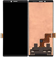 Дисплей модуль тачскрин Sony J9110 Xperia 1 черный OLED оригинал переклеенное стекло