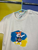 Детская футболка ЛЮКС с патриотическим принтом "Пес Патрон" 100% хлопок
