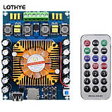 Підсилювач 2 х 160 Вт TDA7498E з кардридером, USB і пультом, фото 6