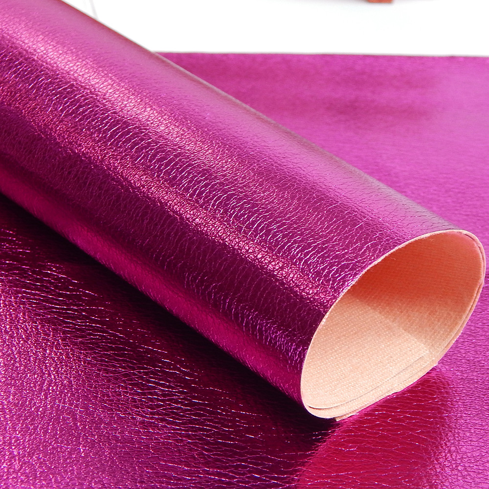 Штучна шкіра на тканинній основі, 35х20 см, колір малиновий