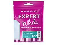 Staleks Pro DFE-10-100w Змінні файли для тертки педикюрної 100 грит (30 шт) - білі