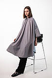 Пеньюар перукаря сірий / накидка для клієнта в салон краси, фото 5