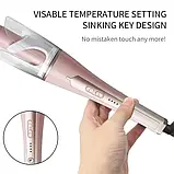 Автоматична керамічна плойка, що обертається, для волосся з температурою до 230°С LSM-632, фото 5