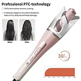 Автоматична керамічна плойка, що обертається, для волосся з температурою до 230°С LSM-632, фото 7