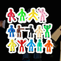 Фигурка человечек Стикбот StikBot для анимационного творчества ЦЕНА ЗА 1ШТ (цвета в ассортименте)