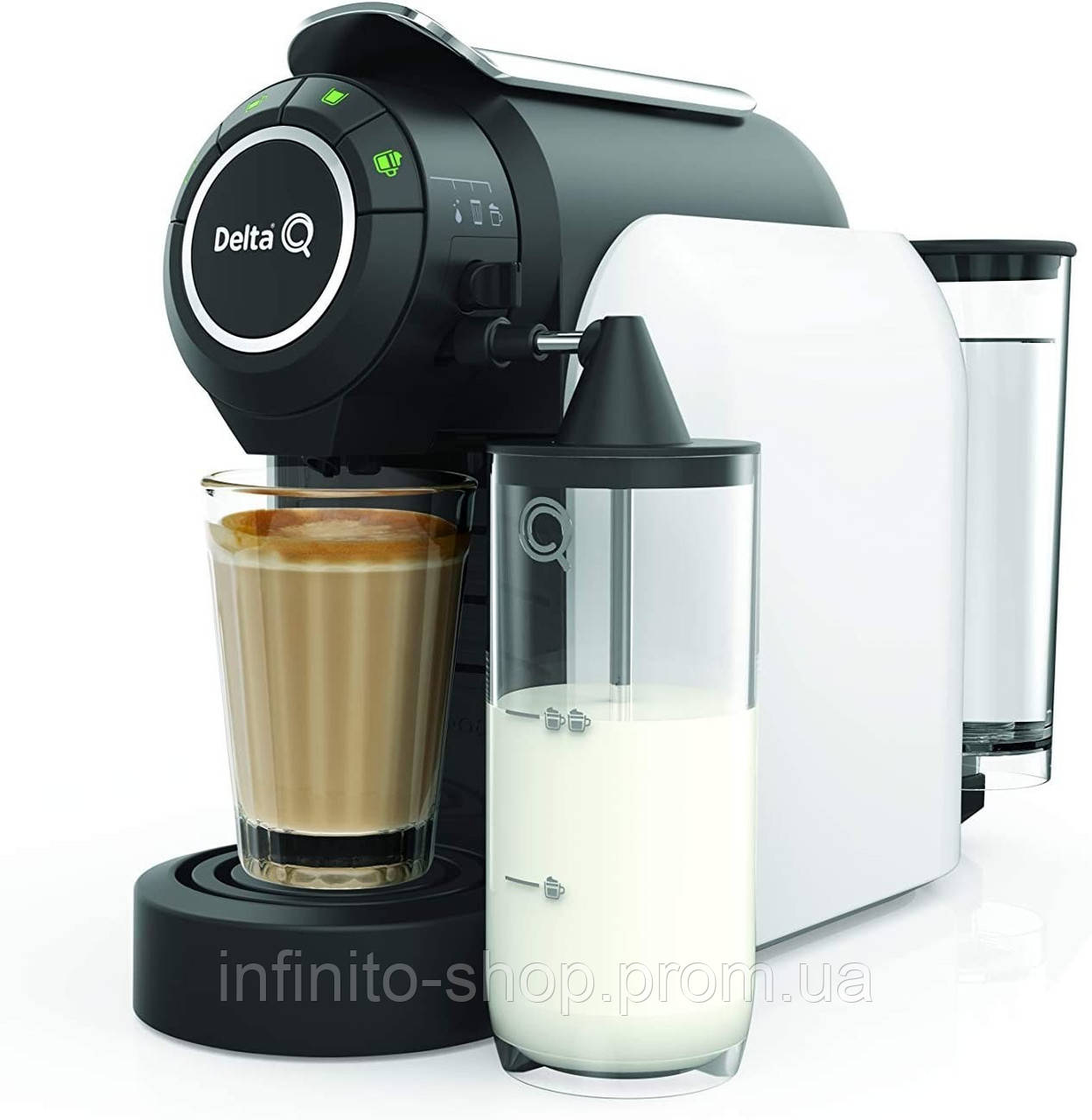 Капсульная кофеварка,кофемашина с капучинатором Delta Q Milk Qool Evolution 19 bar Белая - фото 1 - id-p1865970173