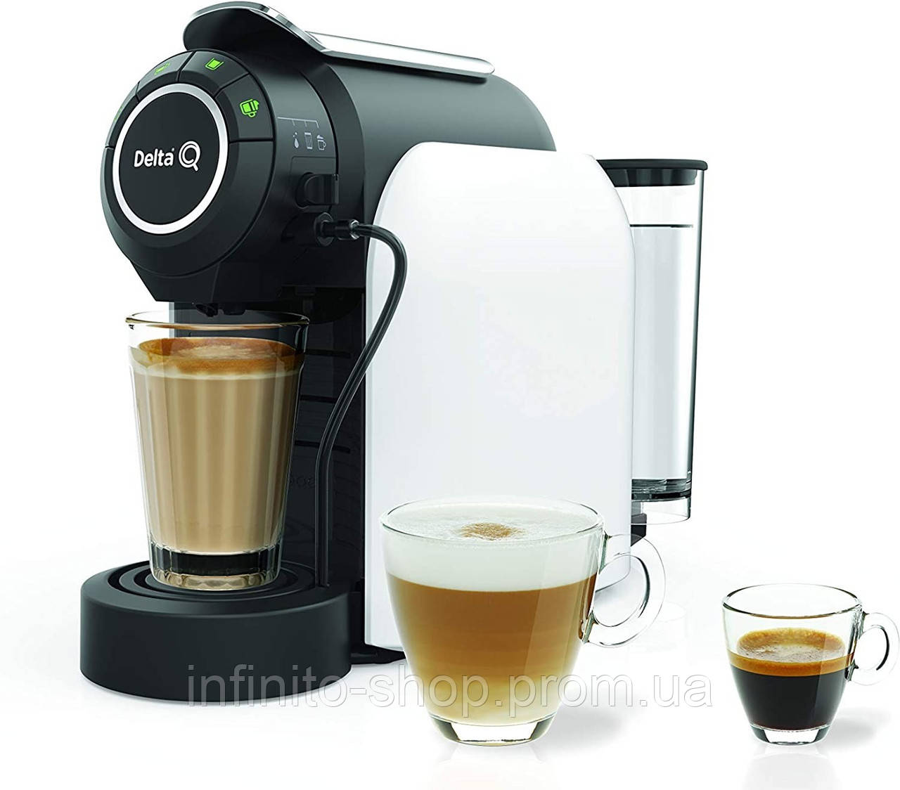 Капсульная кофеварка,кофемашина с капучинатором Delta Q Milk Qool Evolution 19 bar Белая - фото 3 - id-p1865970173