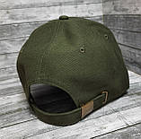 Кепка "хакі", темна олива з чорним тризубом. Преміум якість, фото 4