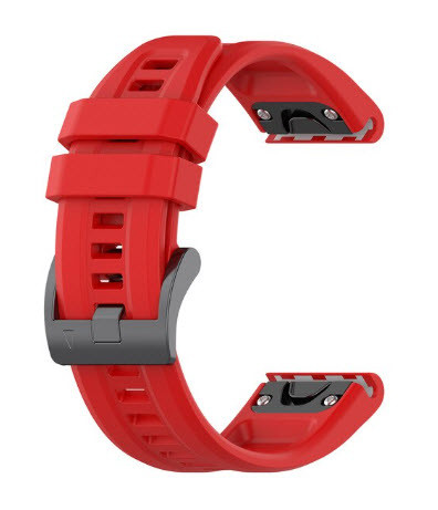 Ремінець для Garmin Fenix 5S, 5S+, 6S, 6S pro, 6S Sappphire (QuickFit, колір - червоний), фото 1